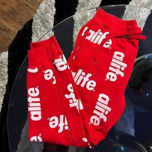 AFLIFE - Red/White Logo Joggers